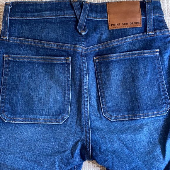 Point Sur Button Fly Cropped Flare Jeans - Picture 3 of 3